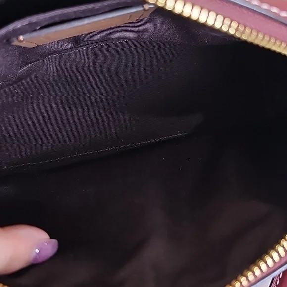 COACH CF343 MADI Crossbody Rouge Pink Canvas/Leather Monogram Print EUC - Picture 11 of 15